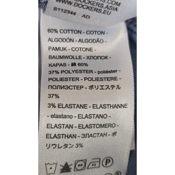 Dockers Blue Straight Fit Pants Men’s Size 44 Cotton Blend - Picture 9 of 11